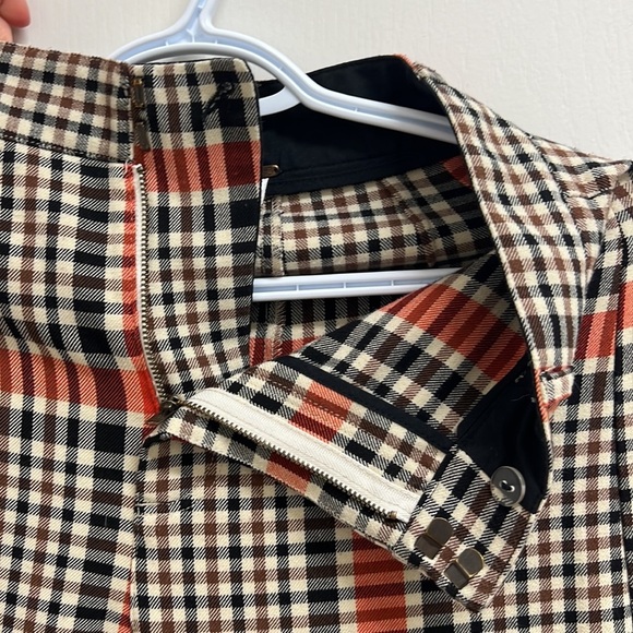 FREE PEOPLE Jules Plaid High Rise Flared Plant Trousers | Size 0 - Picture 6 of 9